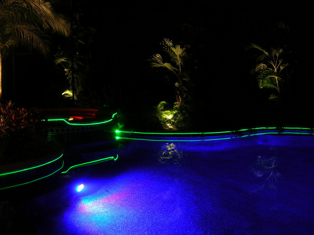 Swimming Pool and Deck Fiber Optic Lighting - Residential Homes and Property