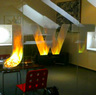 LED Digital Projector on to 3M Vikuiti Rear Projection Film